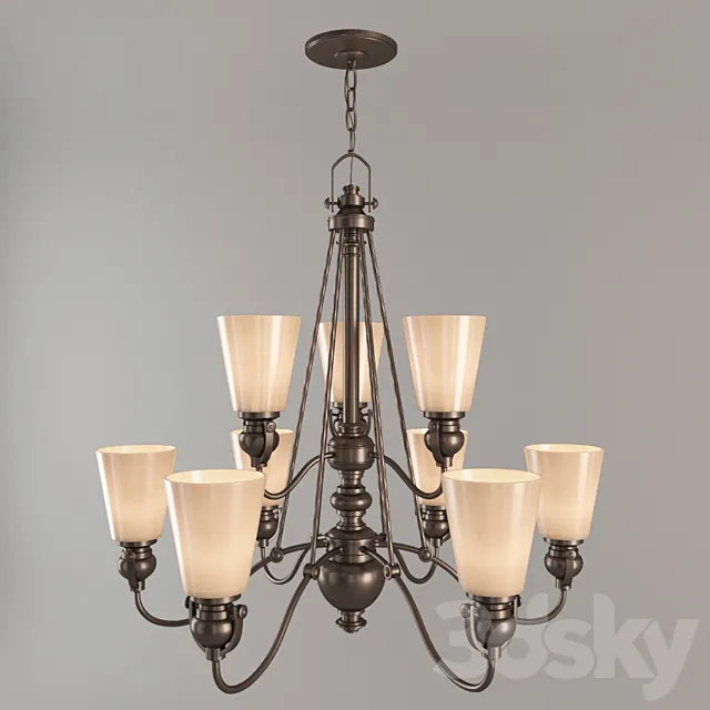 Chandelier MAYFLOWER Hinkley Lighting Interior HKMAYFLOWER9 3D Model