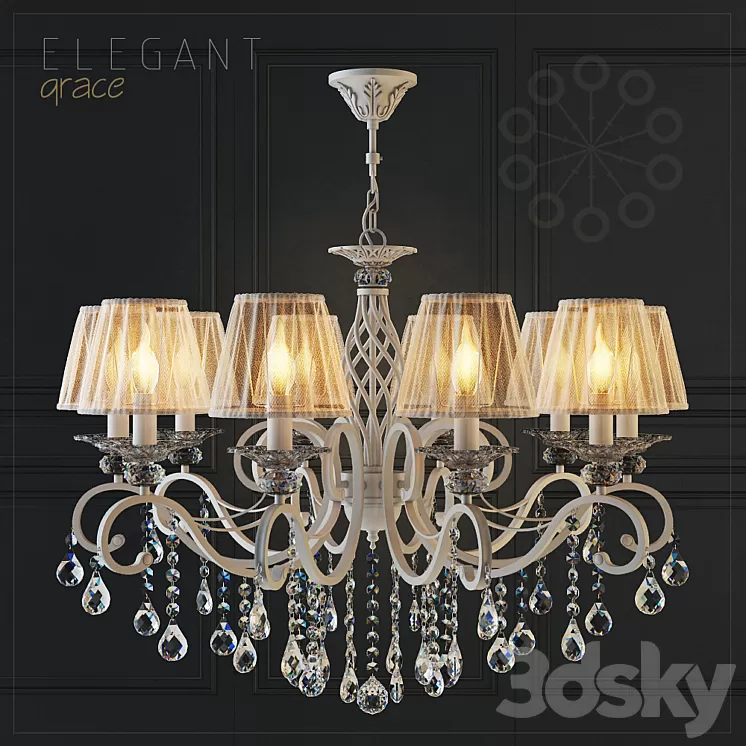 Chandelier Maytoni ARM247-10-G 3D Model
