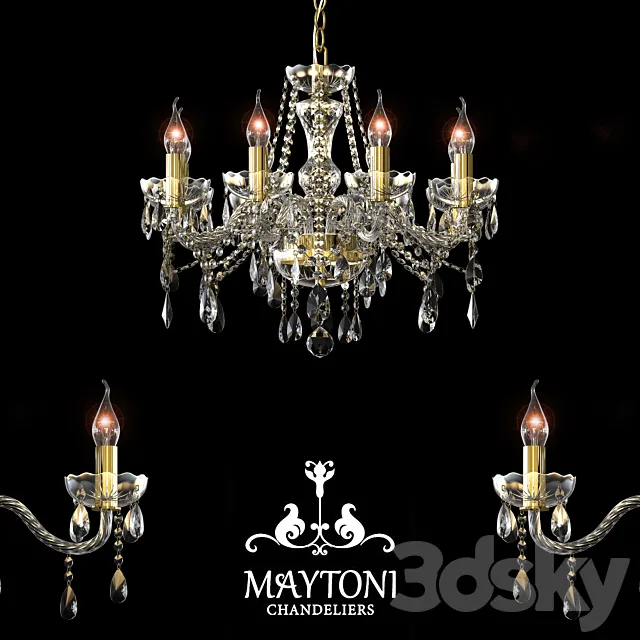 Chandelier Maytoni DIA019-08-G 3DModel