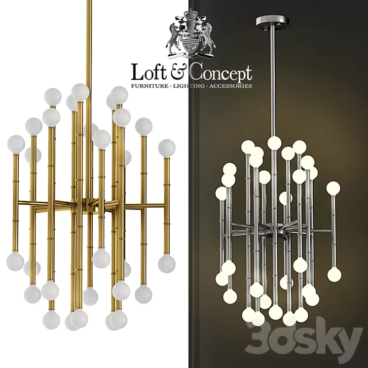 Chandelier Meurice Chandelier Jonathan Adler 3D Model