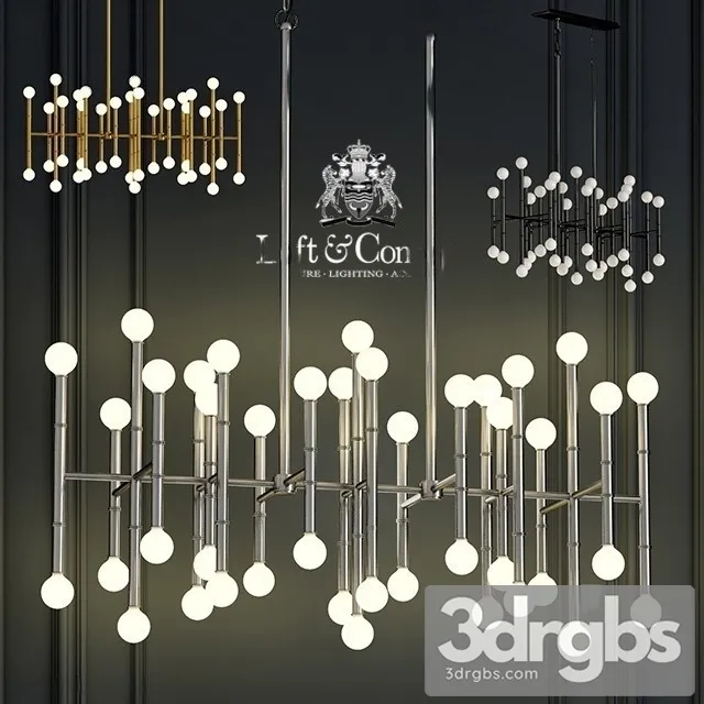 Chandelier Meurice Rectangular Chandelier Jonathan Adler 3D Model Download