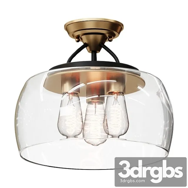 Chandelier Mod Bowl Ceiling Light 3D Model Free