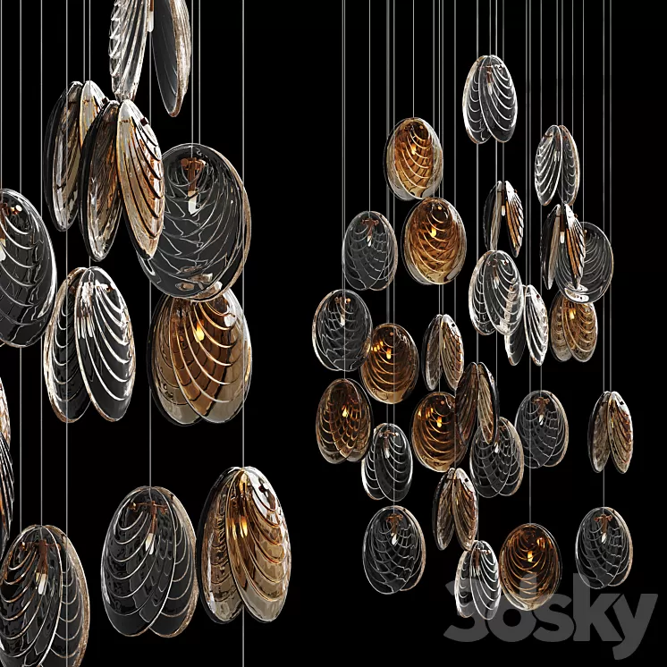 Chandelier MUSSELS2 by BOMMA 3D Model