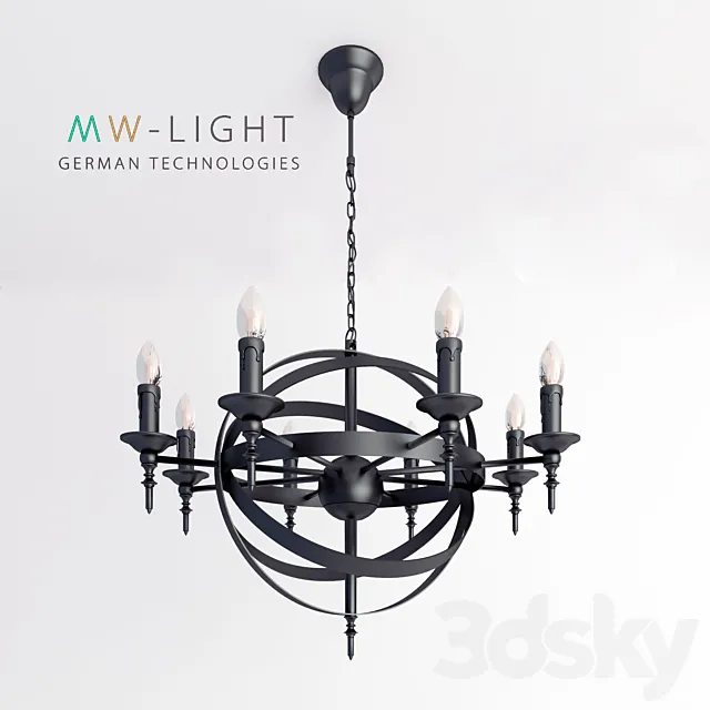 Chandelier MW-LIGHT Castle 249017208 3DModel
