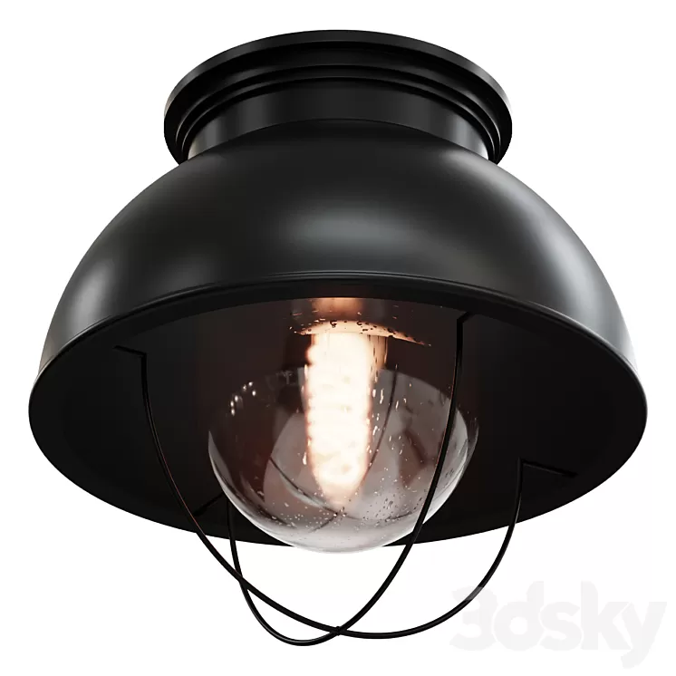Chandelier NANTUCKET CEILING LIGHT SKU FM0401 BLACK lamp 3D Model