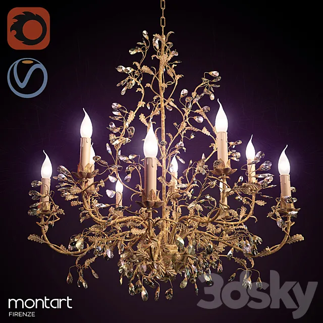 Chandelier Nuova Montart 1258 3D Model