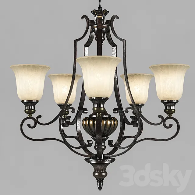 Chandelier of Feiss KELHAM HALL 3DModel