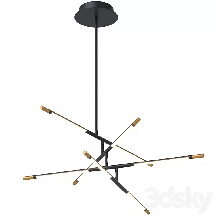 Chandelier on the rod Vele Luce Laser VL7182P14 3D Model Free