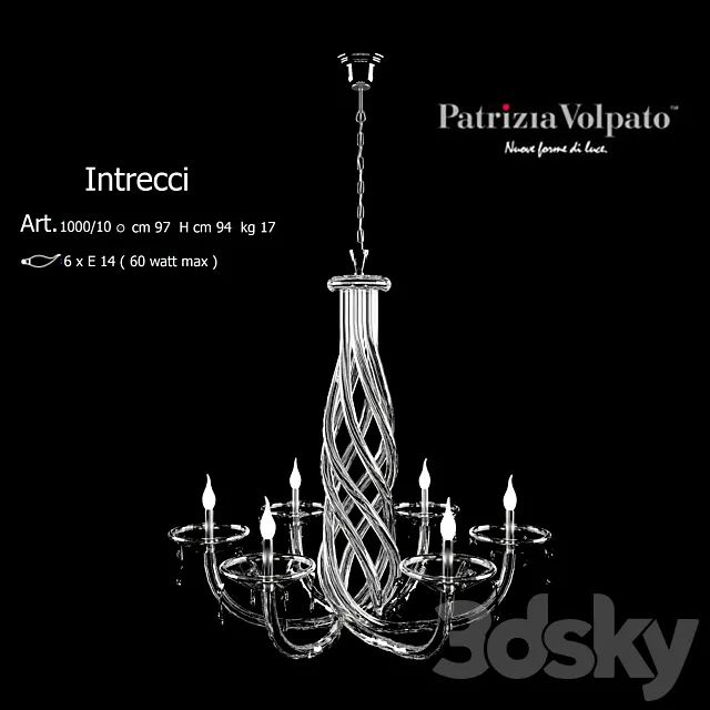 Chandelier Patrizia Volpato 2014 1000_10 CLEAR 3D Model