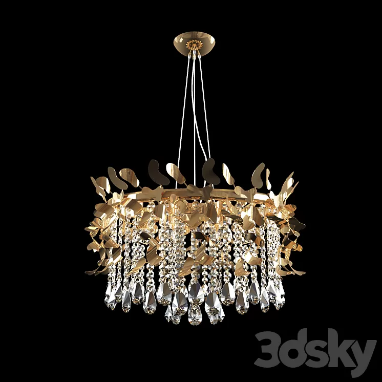 Chandelier pendant Crystal Lux Romeo SP6 GOLD 3D Model
