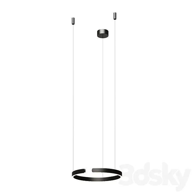 Chandelier Pendant lamp LOFT IT 10025_400 Black RING lamp 3D Model