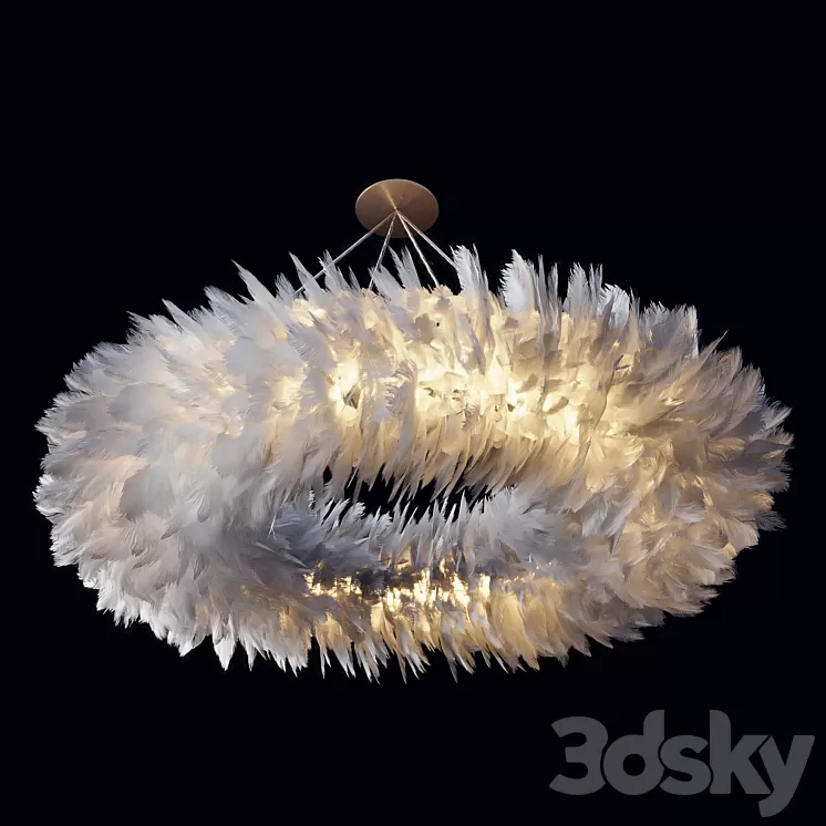 Chandelier Pero White D61 3D Model Free