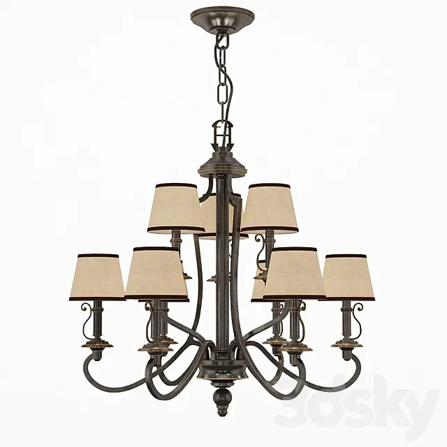 Chandelier PLYMOUTH Hinkley Lighting Interior 3DModel