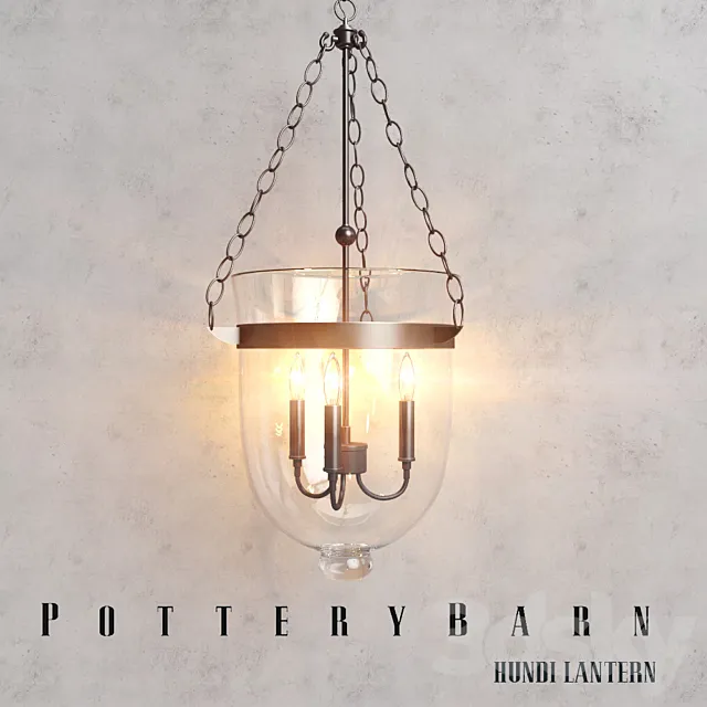 Chandelier POTTERY BARN HUNDI LANTERN 3DModel