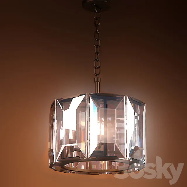 Chandelier Restoration Hardware Harlow Crystal Chandelier 19 3DModel