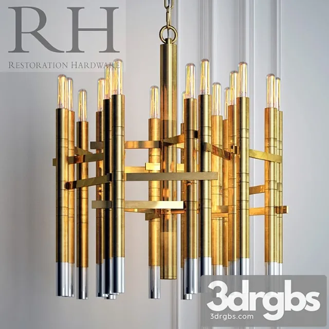 Chandelier Restoration Hardware Lynx Chandelier 25 3D Model Free