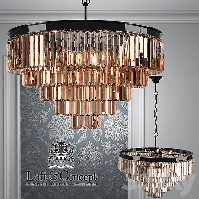 Chandelier RH 1920s Odeon Smoke Glass Fringe Chandelier - 5 rings Free Download