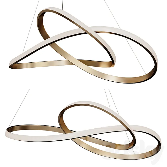 Chandelier Ribbon 3D Model