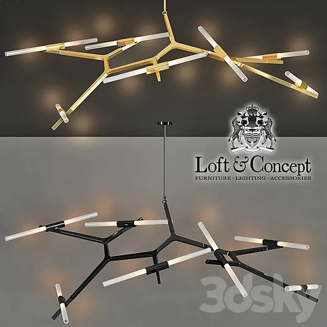 Chandelier Roll and Hill Agnes Chandelier 14 3DModel