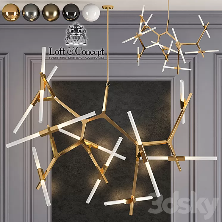 Chandelier Roll and Hill Agnes Chandelier 20 3D Model