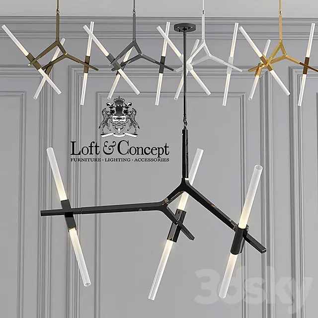 Chandelier Roll and Hill Agnes Chandelier 6 3D Model
