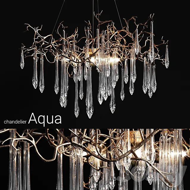 Chandelier serip aqua 3D Model