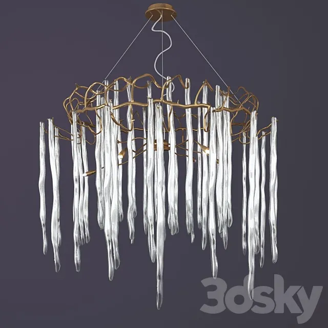 Chandelier Serip Noveltys CT 3298_13 Clear Glasses 3DModel