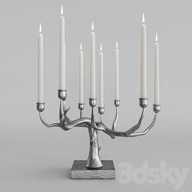 Chandelier silver 3D Model