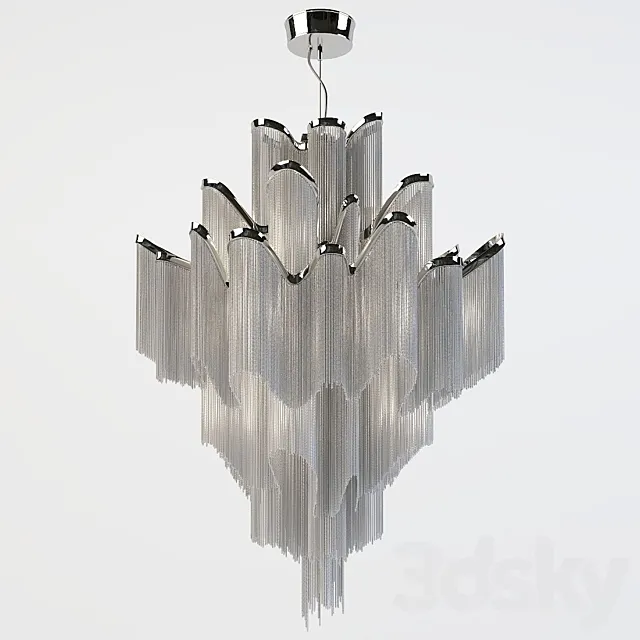 Chandelier Stream j51S factory Terzani 3D Model
