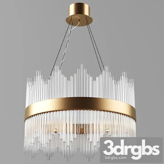 Chandelier stripglas artdeco 3D Model Free