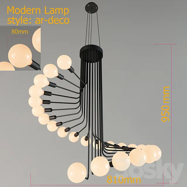 Chandelier Suspendu Lamp 3DModel