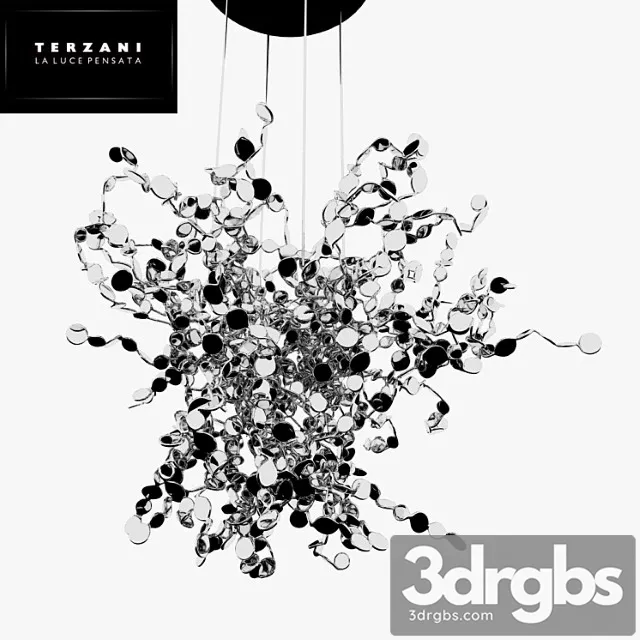 Chandelier Terzani Argent 3D Model Free