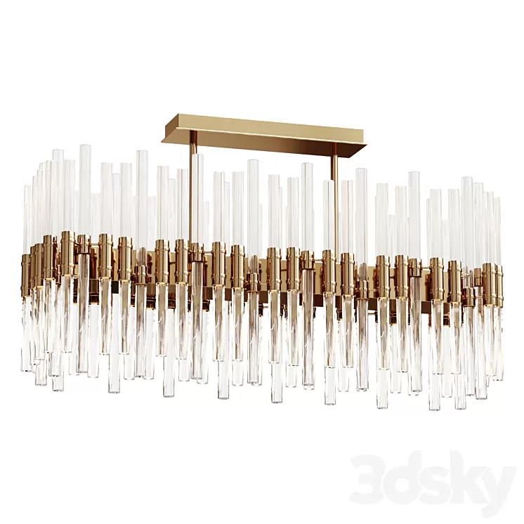 Chandelier VERGA RECTANGLE Lamp 3D Model