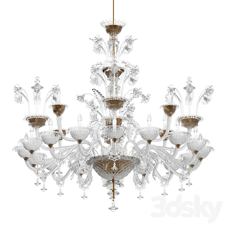 Chandelier Villa Luxury Murano 3D Model Free