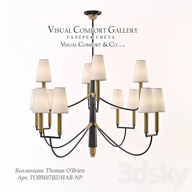 Chandelier Visual Somfort TOB5017BZ _ HAB-NP 3D Model