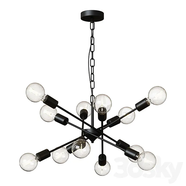 Chandelier VITALUCE Fireworks 12xE27 max. 60W # 80339572 3DModel