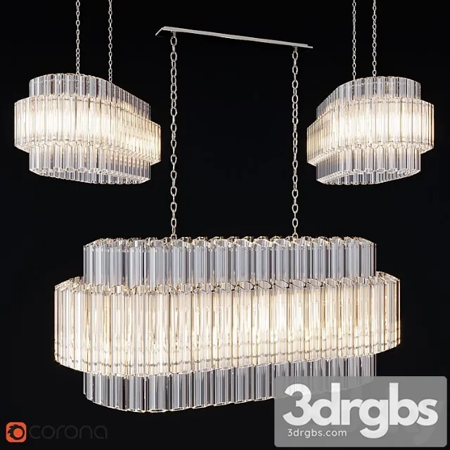 Chandelier vittoria rectangle 3D Model Free