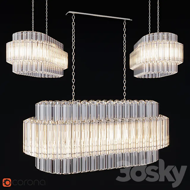 Chandelier Vittoria Rectangle 3DModel