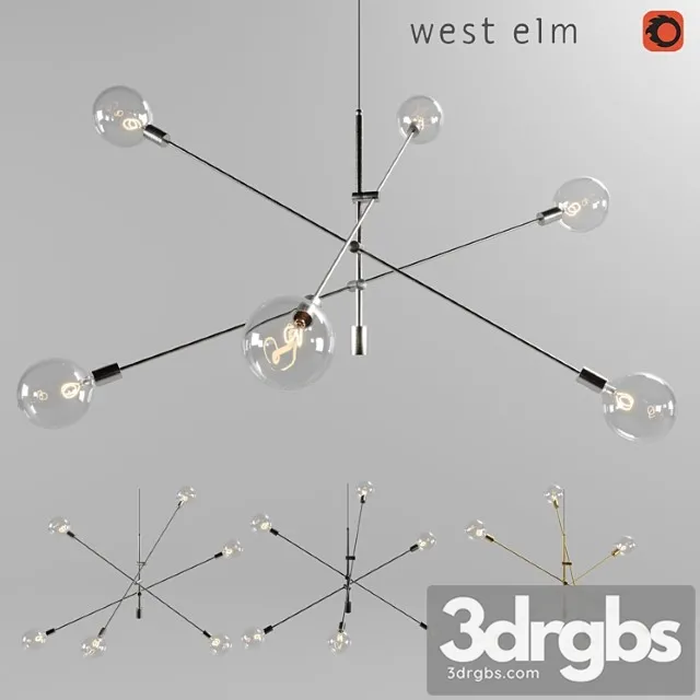 Chandelier west elm mobile chandelier - grand 3D Model Free