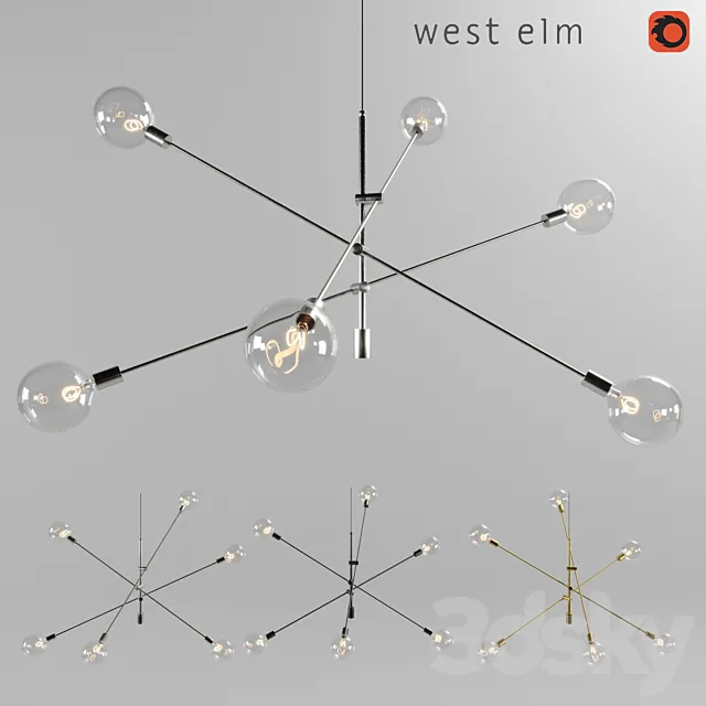 Chandelier west elm Mobile Chandelier - Grand 3D Model
