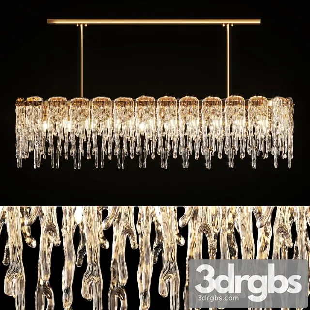 Chandelier with Ice Plates Spring Long M 3D Model Free