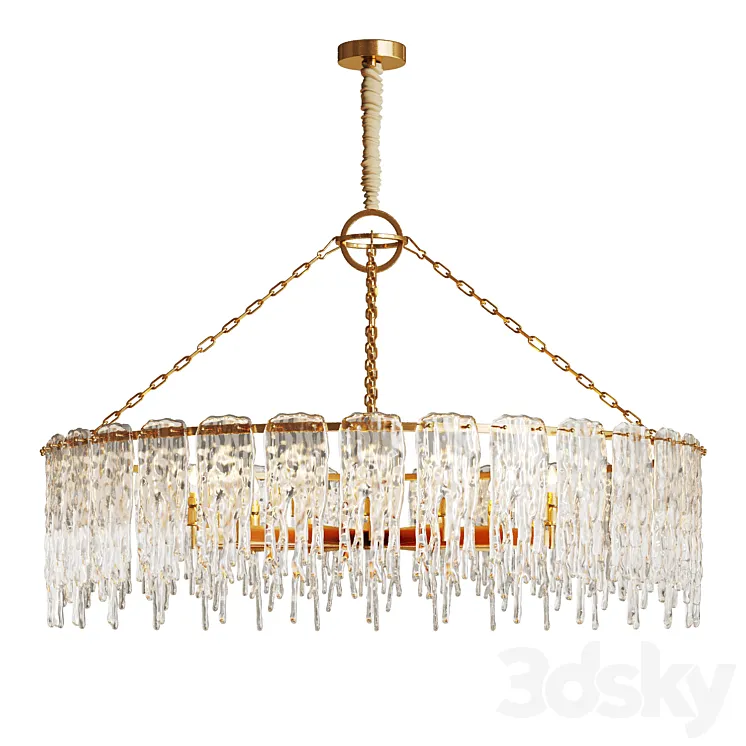 Chandelier with ice plates SPRING Ø120 3D Model Free