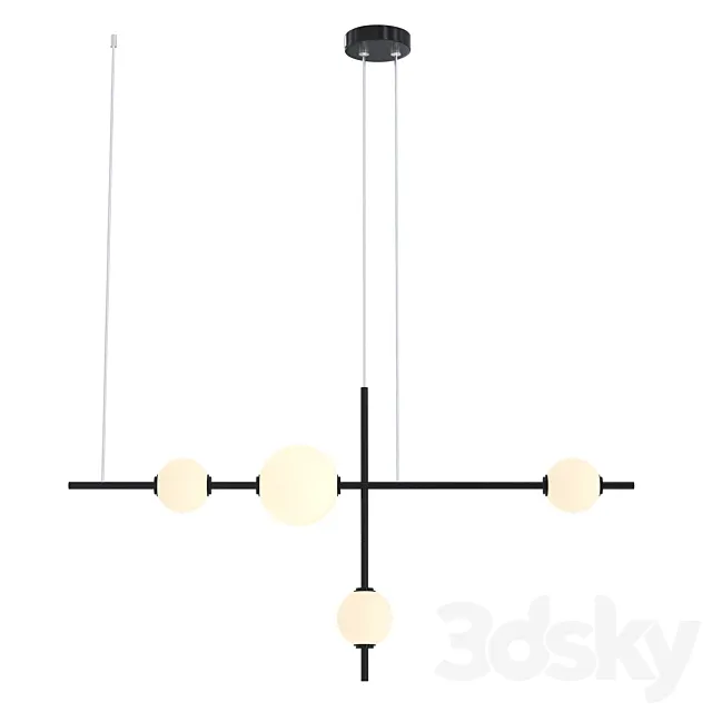Chandelier zambelis negru 3D Model