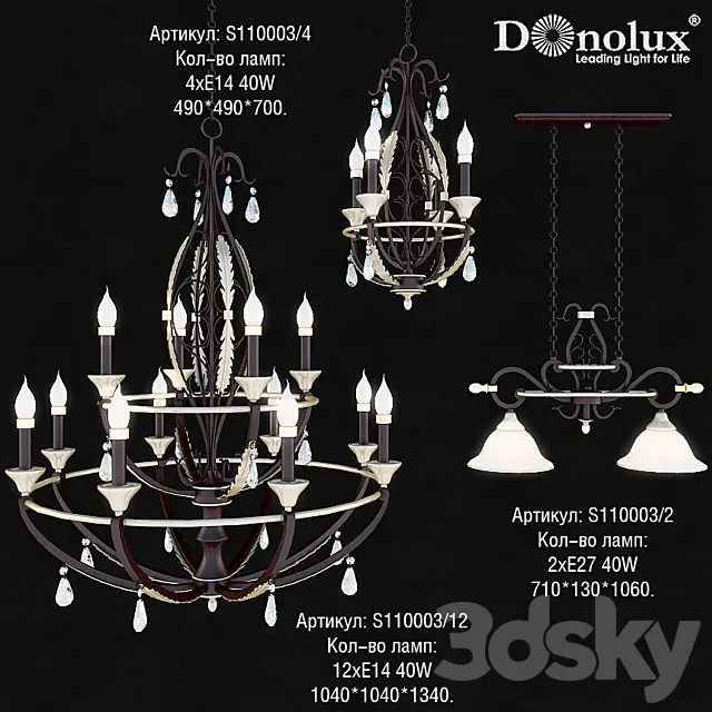 Chandeliers and suspension Donolux Gotico 3DModel