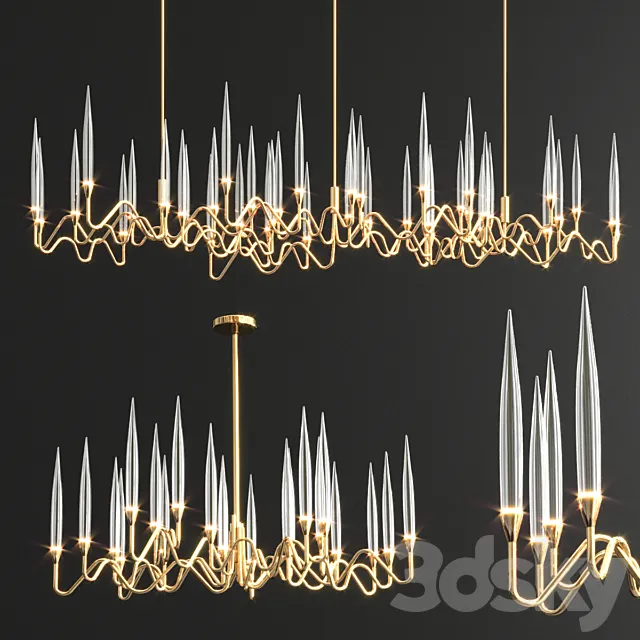 Chandeliers by Il Pezzo Mancante 3D Model