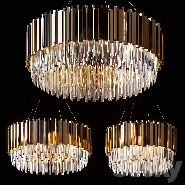 Chandeliers Empire Suspension Mondo ⌀80cm ⌀100cm ⌀120cm 3D Model