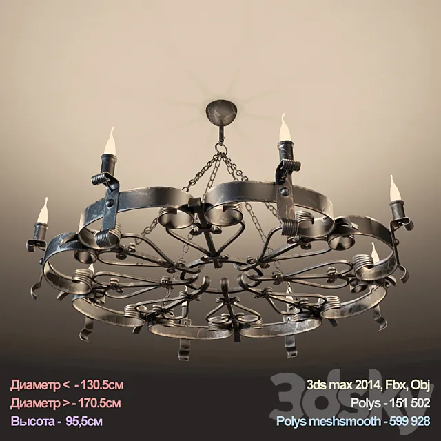 Chandeliers Forged 3D Model