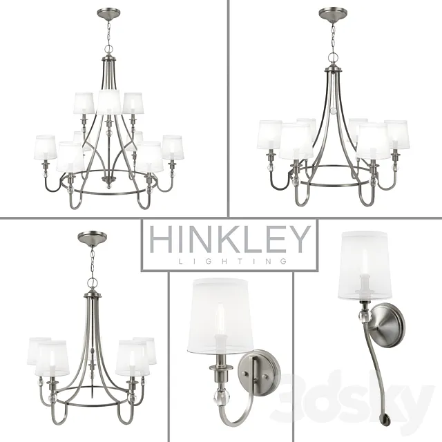 Chandeliers Hinkley seria Morgan 3DModel