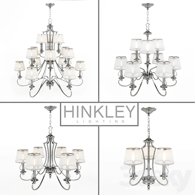 Chandeliers Hinkley seria PLYMOUTH 3DModel