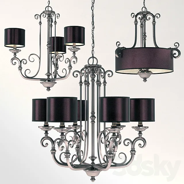 Chandeliers Savoy House a collection Midtown Vogue 3D Model